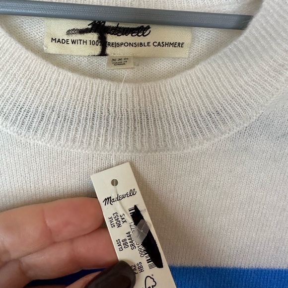 Madewell (Re)sponsible Cashmere Oversized Crewneck Sweater Sz. XXS - Picture 7 of 8